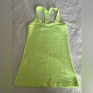 LULULEMON COOL RACER BACK SIZE 4 neon yellow